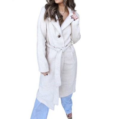 Women's Long Coat With Belted Waist - 26 International