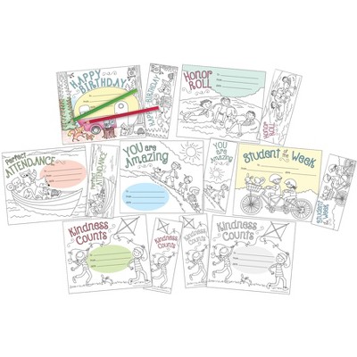 Barker Creek Color Me! Recognition Awards and Bookmarks Set , pk of 180