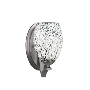Toltec Lighting Zilo 1 - Light Sconce in  Graphite with 5" Black Fusion Shade - 1 of 1