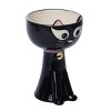 Transpac Dolomite 7.75 in. Black Halloween Cat Pedestal Bowl - 2 of 4