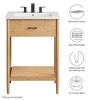 Modway Zaire 24" Bathroom Vanity - Modern Wall-Mount Cabinet with Storage Drawer and Sleek Handle-Free Design - 2 of 4