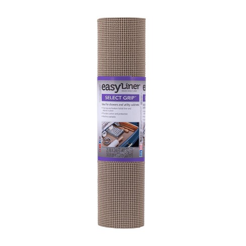 Duck Select Grip EasyLiner Non Adhesive Shelf and Drawer Liner, 20 x 24'  Brownstone
