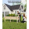 COZONY Cedar Raised Garden Bed with Legs — Elevated Wooden Planter Box with Hooks for Growing Vegetables & Herbs on Patio, Balcony & Backyard - 4 of 4