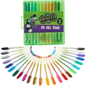Beetlejuice Gel Pen Set for Kids, 24 Pack with Glitter Gel Pens, Cute Pens for Kids, Teens, and Adults - 1 of 1