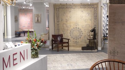 Denim Blue Hand-Tufted Wool 2' x 3' Area Rug