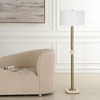 Uttermost Hudson Gold Floor Lamp – Steel and Travertine Base with Fabric Shade for Elegant Lighting - 3 of 4