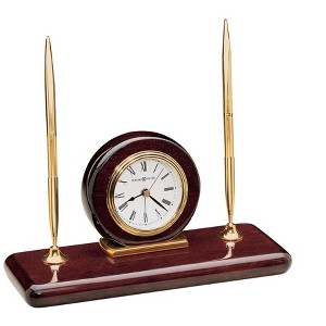 Howard Miller 613588 Rosewood Desk Set Tabletop Clock 613588 Rosewood - 1 of 3