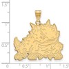 Black Bow Jewelry 10k Yellow Gold Texas Christian Horned Frogs NCAA Extra Large Pendant - 2 of 3