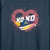 Women's - Hot Wheels - XOXO Heart Lightweight French Terry Wide Neck Long Sleeve Shirt - 2 of 4
