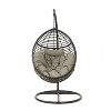Christopher Knight Home Layla Outdoor Wicker Hanging Basket Chair with Cushion - 2 of 4