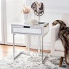 Lilo 1 Drawer Mirror Accent Table - Silver/Mirror - Safavieh - image 2 of 4