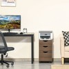 HOMCOM 3 Drawer Storage Cabinet with Castors for Home Office - 2 of 4
