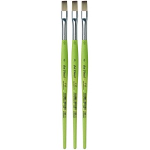 da Vinci FIT Synthetics Student Brush, Synthetic, Acrylic & Tempera, Flat, Series 374, Size 8, Pack of 3 - 1 of 3