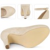 Perphy Women's Ankle Strap Round Toe Stiletto Heels Mary Jane Pumps - 4 of 4