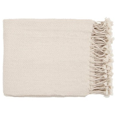 Brushed Woven with Frayed Edge Throw Blanket Orange - Threshold™