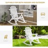 Outdoor Wooden Rocking Chair, Single-Person Adirondack Rocking Patio Chair with Rustic High Back, Slatted Seat and Backrest for Indoor, Garden - 4 of 4