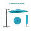 Sonkuki 11FT Offset Outdoor Patio Aluminum Cantilever Umbrella with Infinite Canopy Angle Adjustment - 3 of 4
