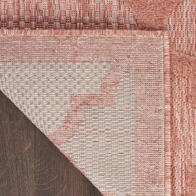 Coral Charm 4' x 6' Flat Weave Trellis Synthetic Outdoor Rug