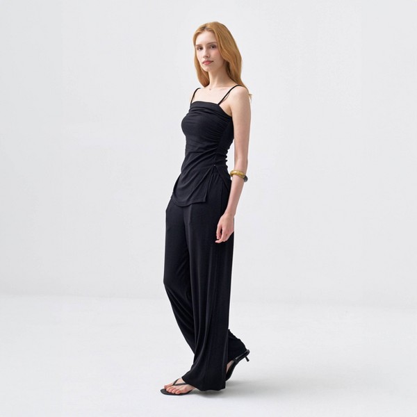 Pantalones de Pierna Ancha Acanalados de Cintura Alta con Elástico - A New Day™ 3