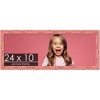 PosterPalooza | Panoramic Shabby Chic Pink Picture Frame - UV Acrylic, Foam Board Backing, Hanging Hardware - 2 of 4