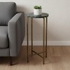 HomeRoots 21" Green and Gold Marble and Iron Drink Size Round End Table - 2 of 4