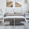 vidaXL White Metal Full Bed Frame with Headboard & Footboard,  Heavy-Duty, No Mattress - 4 of 4