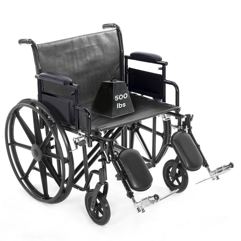 Proheal Bariatric Heavy-Duty Titus Wheelchair with Removable Desk Arms & Elevating Leg Rests, 1 of 12