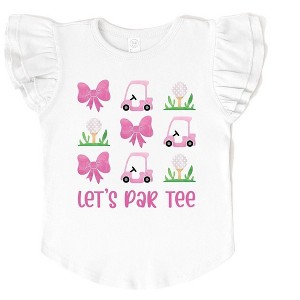 The Juniper Shop Let's Par Tee Coquette Toddler Flutter Sleeve Tee - 1 of 3