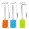 Unique Bargains Flexible Heat Resistant Non-scratch Non Stick Spatula Set 7.3" x 1.7"/Red, Orange, Green, Blue, Yellow 3 Pcs - 2 of 4