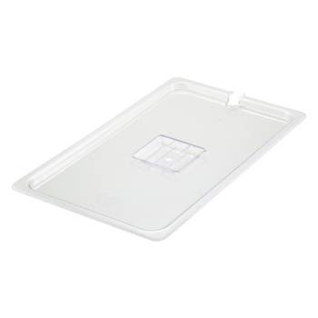 Winco Polycarbonate Food Pan Cover, Slotted, 1/1 Size