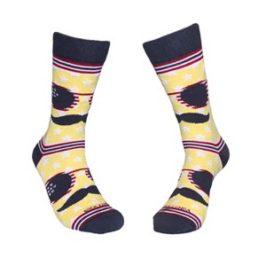 Mustache and Sunglasses Socks (Men's Sizes Adult Large) from the Sock Panda - 1 of 3
