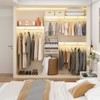 Aheaplus 96'' Wall-mounted Closet Organizer System with Shelving Towers and Hanging Rods - image 3 of 4