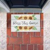 Stupell Industries Bless This Home Sunflowers Printed Outdoor Door Mat, design by Kim Allen, 18"x30" - 3 of 4