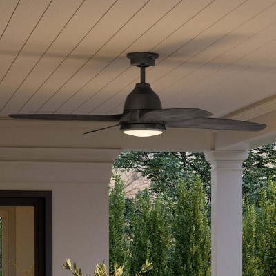 Urban Ambiance Luxury Urban Loft Ceiling Fan 16''H x 56''W,  Midnight Black Finish,  Bunbury Collection, UHP9331