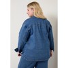 June + Vie by Roaman's Denim Utility Jacket - 3 of 4