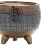 Dotted Ceramic Planter with Pewter Accent 5.25"H - 2 of 2