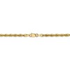 Black Bow Jewelry 3mm 14k Yellow Gold Hollow Rope Chain Necklace - 4 of 4