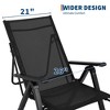 Outdoor Folding Patio Chairs with Armrests, Retractable Footrest, Weather Resistant, Durable Lounge Chair, Comfortable Outdoor Chair - 4 of 4