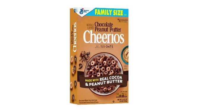 Cheerios Chocolate Peanut Butter Cereal Family Size - 18oz - General Mills, 2 of 10, play video