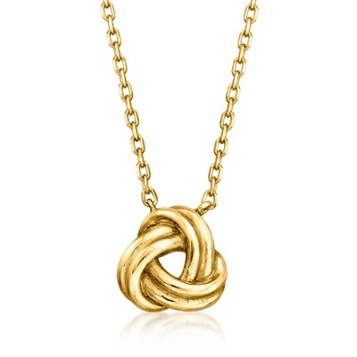 Ross-Simons Italian 10kt Yellow Gold Love Knot Necklace Size 18
