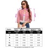 Coolmee Women Crew Neck Chest Smocked Long Sleeve Cardigan Knit Tops Cropped Open Front Shrug Tops - 4 of 4