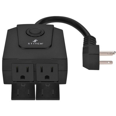Monoprice Smart Outdoor Plug, IP65 Weather Resistance, 2 Individually Controlled Outlets, No Hub Required, Compatible with Alexa and Google Home
