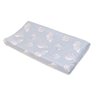 NoJo Disney Dumbo Sweet Little Baby Light Blue and White Super Soft Contoured Changing Pad Cover - 1 of 3
