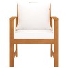 vidaXL Patio Chairs 2 pcs with Cream Cushion Solid Acacia Wood - 2 of 4