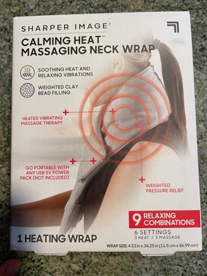 Sharper Image Calming Heat Massaging Electric Neck Wrap : Target