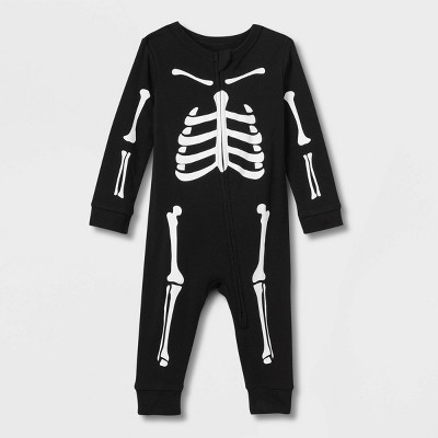Baby Halloween Skeletons Snug Fit Matching Family Pajama - Hyde & EEK! Boutique™ Black