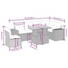 vidaXL 7 Piece Patio Sofa Set with Cushions Black Poly Rattan - 3 of 4