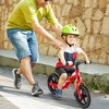 Costway Kids Balance Bike Lightweight Toddler Bicycle with Rotatable Handlebar Red/Blue - 3 of 4