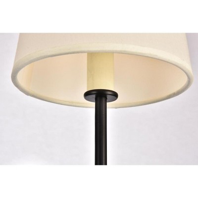 Mel Black Metal Dimmable Wall Sconce with Fabric Shade
