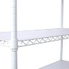 Vynxaria White Heavy Duty Utility Storage Shelves with Wheels - 6 Tier, 6000 lbs Capacity, 82"H x 48"L x 18"D - 4 of 4